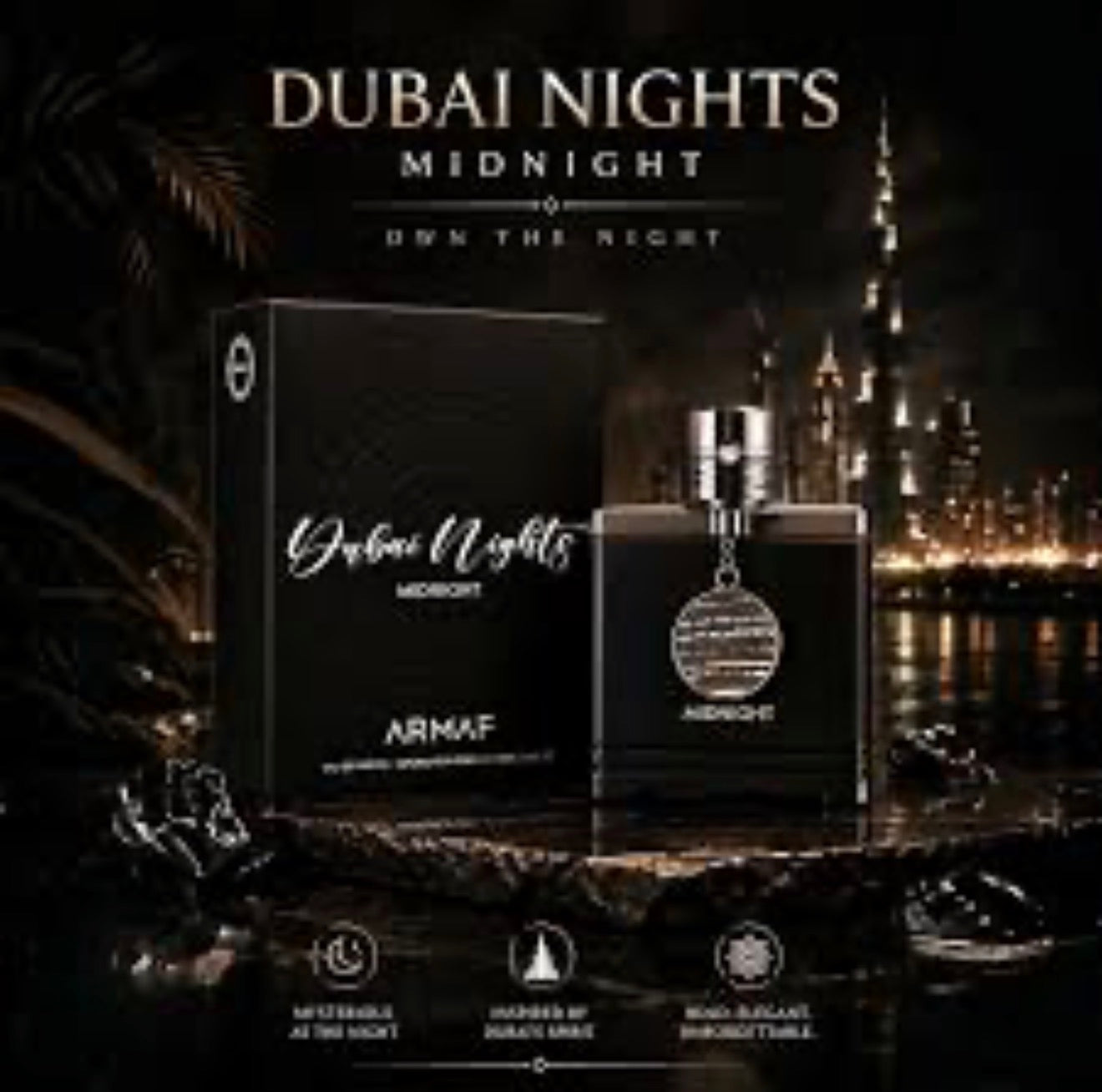 Armaf Dubai Nights Midnight Eau de Parfum 100ml Unisex Fragrance Spray
