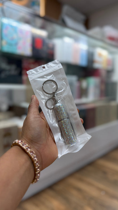 Set de 6 Atomizadores de Perfume Recargables con Brillantes y Llavero
