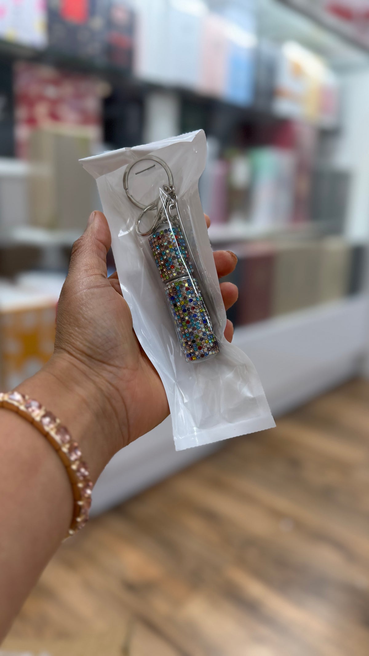 Set de 6 Atomizadores de Perfume Recargables con Brillantes y Llavero
