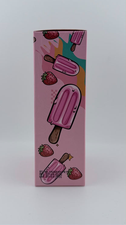 Perfume Pop & Lolly de Zakat Creations, Eau de Parfum 50 ml, frasco rosa con tapón de heladería – vista lateral – Siblingsgo Miami