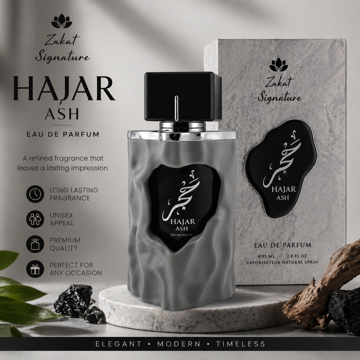 Zakat Signature Hajar Ash Eau De Parfum – Luxury Unisex Fragrance