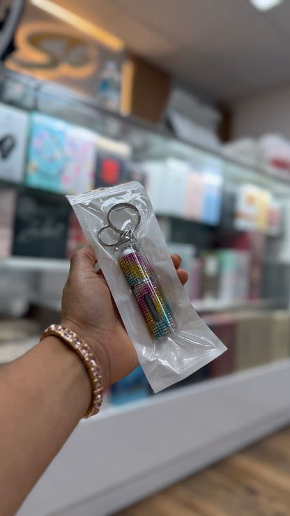 Set de 6 Atomizadores de Perfume Recargables con Brillantes y Llavero