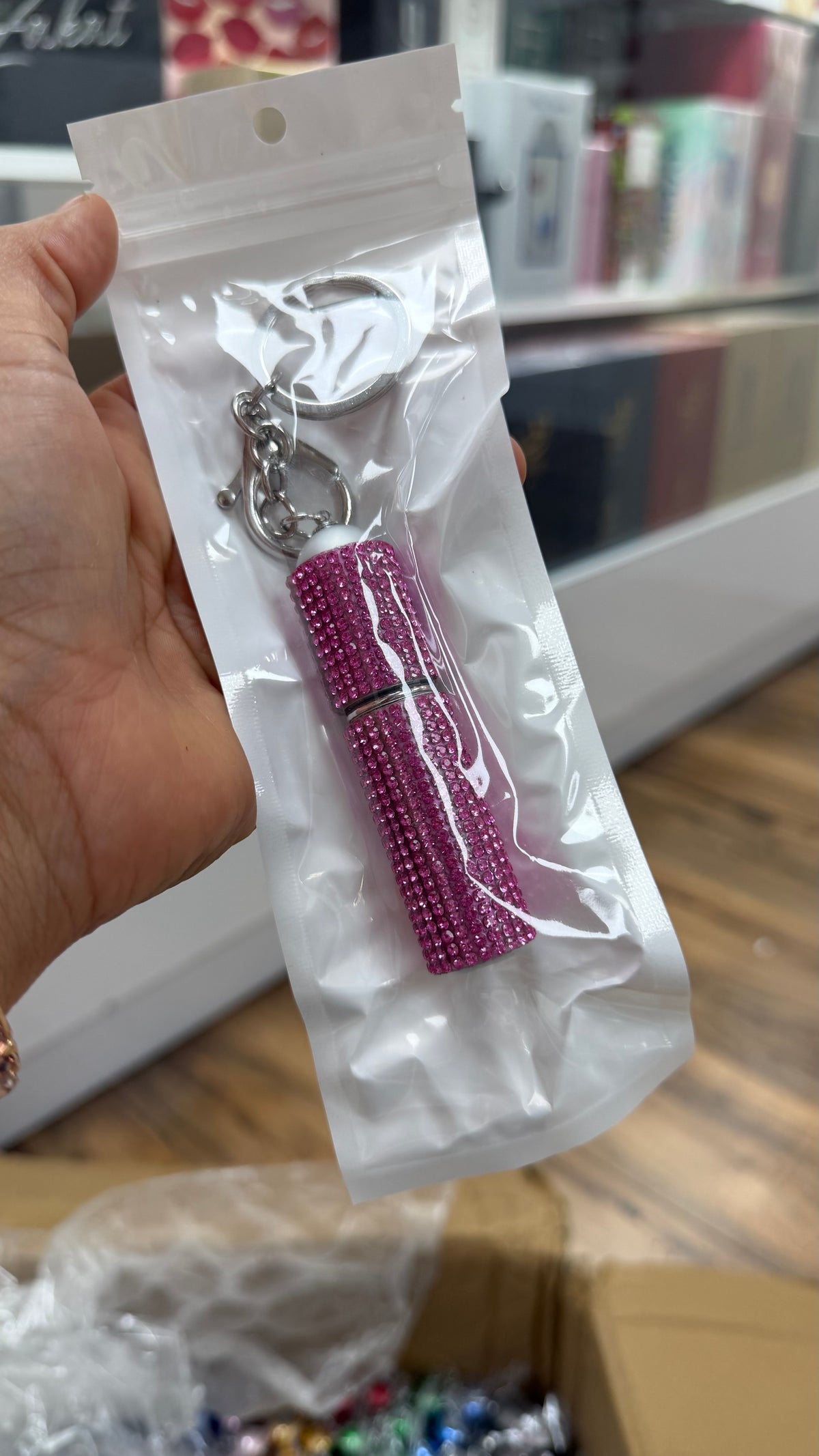Set de 6 Atomizadores de Perfume Recargables con Brillantes y Llavero